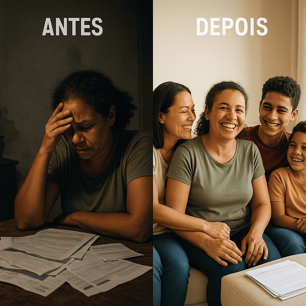 antes e depois